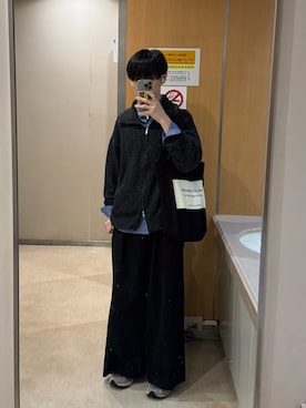 「アイテム（トートバッグ）」を使った、ゆーだいさん（メンズ・168cm）の秋コーディネート