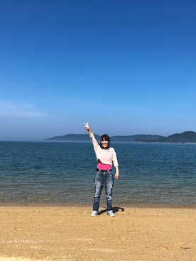 「GU（ジーユー）のアイテム（その他）」を使った、みなみ✨洋服で人を幸服にする人さん（レディース・157cm）の秋コーディネート