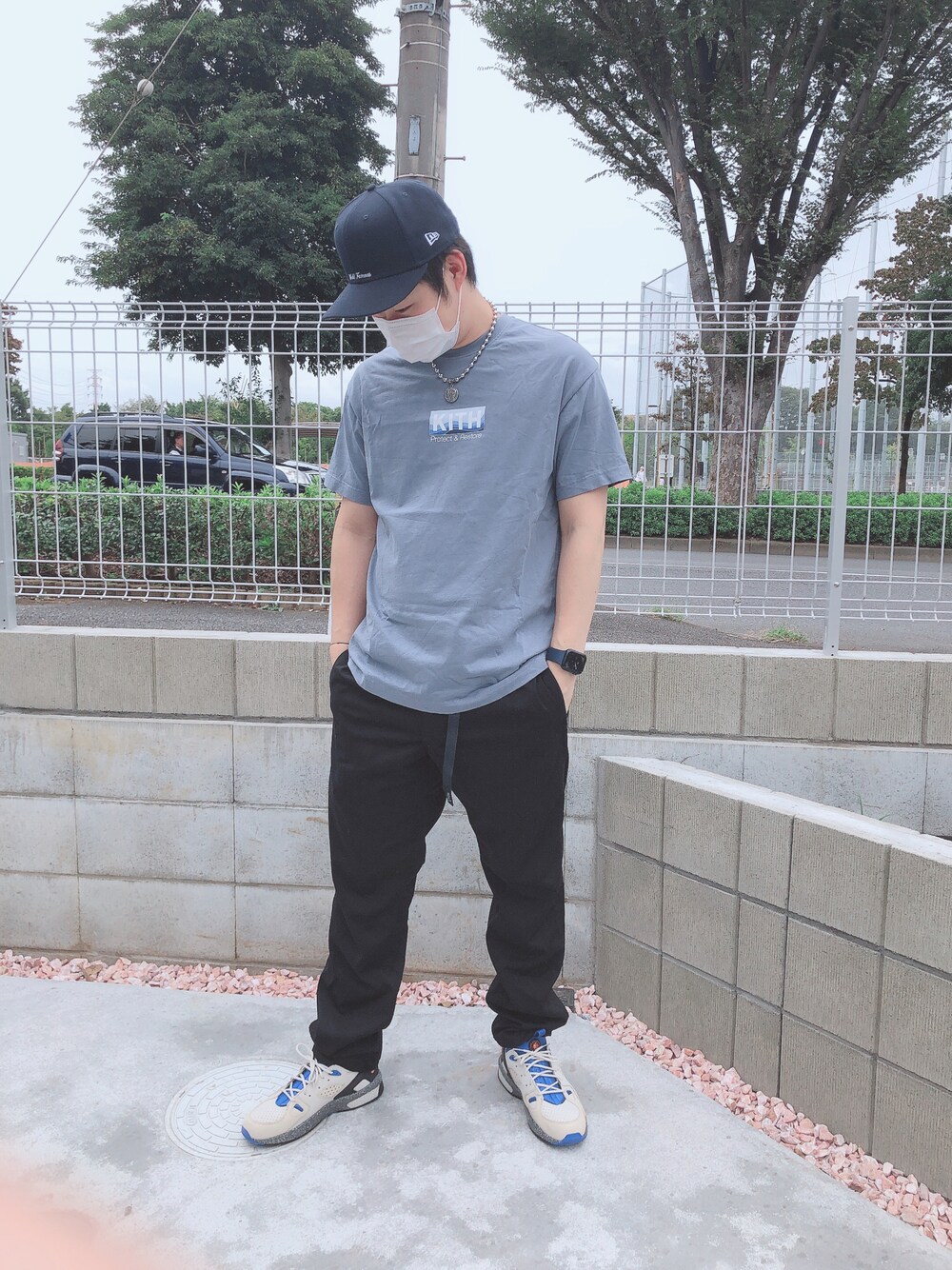 「ラブアンドピース2021、ストリート、kith、NIKE、モワブ、グラミチ、シルバーアクセサリー、シュプリーム、supreme、ナイキ」｜「KITHのアイテム（Tシャツ/カットソー、その他）」を使った、hirokiさん（メンズ・173cm）の秋コーディネートの1枚目の写真