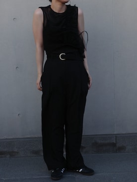 「UNIQLO（ユニクロ）のアイテム（ベルト）」を使った、ainohaneさん（レディース・165cm）の夏コーディネート