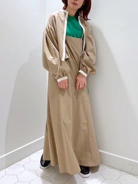 「マーメイドワンピ」｜まっしーさん（レディース・155cm）の冬コーディネート