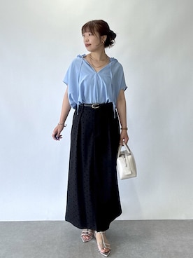 「アイテム（シャツ/ブラウス）」を使った、まっしーさん（レディース・157cm・20代）の夏コーディネート