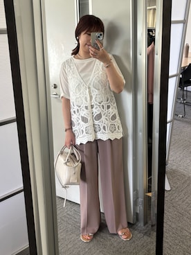 「アイテム（ベスト）」を使った、まっしーさん（レディース・157cm・20代）の夏コーディネート