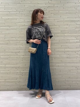 「アイテム（イヤリング）」を使った、まっしーさん（レディース・155cm・20代）の春コーディネート