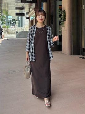 「アイテム（ワンピース）」を使った、まっしーさん（レディース・157cm）の夏コーディネート