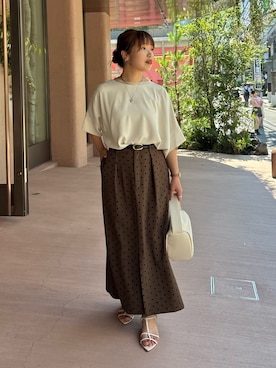 「cache cache（カシュ カシュ）のアイテム」を使った、まっしーさん（レディース・157cm）の夏コーディネート
