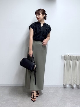 「cache cache（カシュ カシュ）のアイテム」を使った、まっしーさん（レディース・157cm）の夏コーディネート