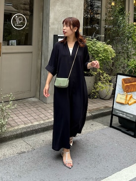 「着痩せコーデ」｜「アイテム（ワンピース/ドレス）」を使った、まっしーさん（レディース・157cm）の夏コーディネート