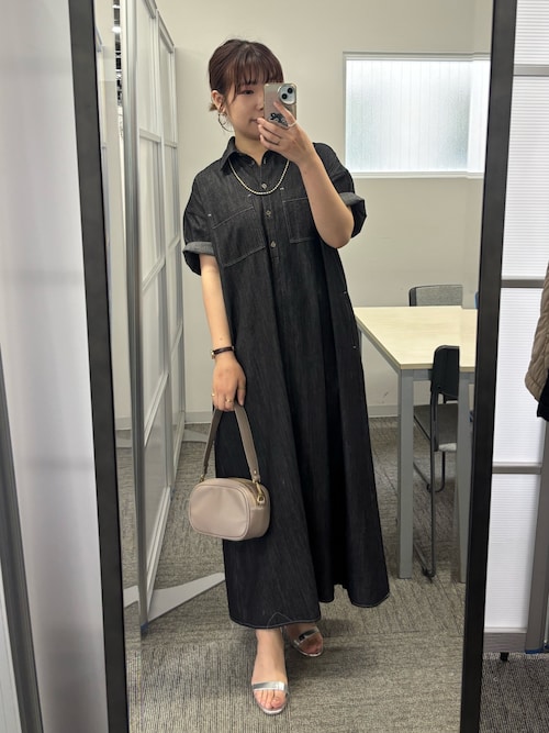 2WAY シャツワンピース ワンピース レディース 長袖 送料無料