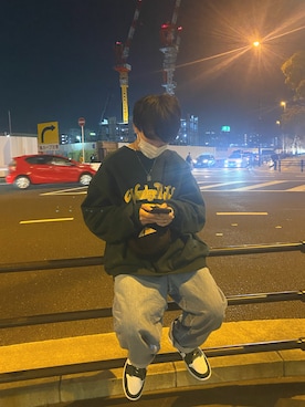 「LHME（エルエイチエムイー）のアイテム（アクセサリー）」を使った、しん😈さん（メンズ・158cm）の春コーディネート