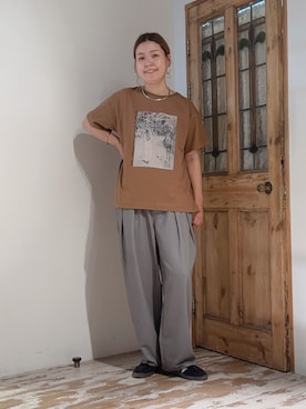 「アイテム（スラックス）」を使った、remiさん（レディース・168cm）の夏コーディネート