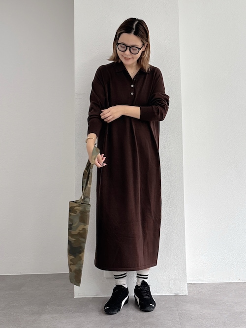 ニット ポロワンピース（ワンピース）｜PUAL CE CIN（ピュアルセシン