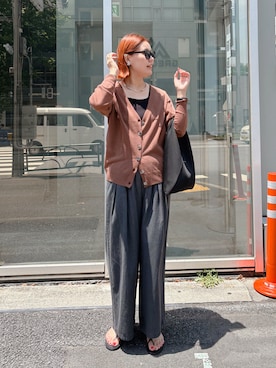「アイテム（タンクトップ）」を使った、remiさん（レディース・168cm）の夏コーディネート