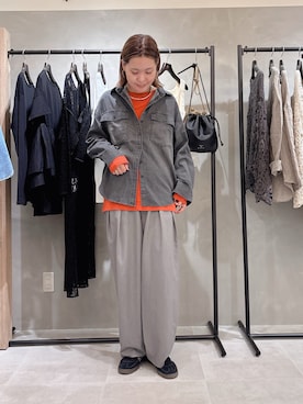 「アイテム（スラックス）」を使った、remiさん（レディース・168cm）の秋コーディネート