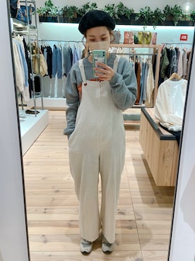 「antiqua（アンティカ）のアイテム（オールインワン・サロペット）」を使った、remiさん（レディース・168cm）の冬コーディネート
