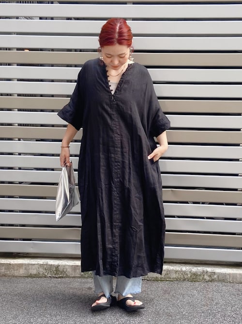 pual ce cin ピュアルセシン フレンチリネンワンピース　38 フレンチリネンワンピース | PUAL CE CIN(ピュアルセシン