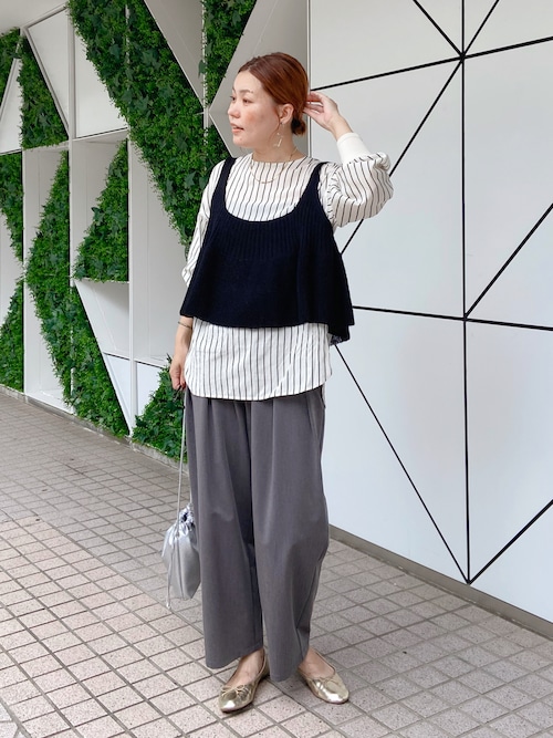 ピュアルセシン　ツータックスラックスパンツ ツータック ウエストゴム ストレッチパンツ（スラックス）｜PUAL
