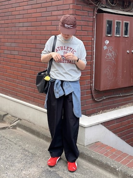 「PUAL CE CIN（ピュアルセシン）のアイテム」を使った、remiさん（レディース・168cm）の春コーディネート