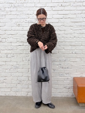 「アイテム（スラックス）」を使った、remiさん（レディース・168cm）の秋コーディネート