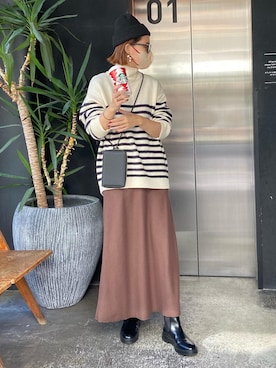 「H&M（エイチ・アンド・エム）のアイテム（ブーツ）」を使った、remiさん（レディース・168cm）の秋コーディネート
