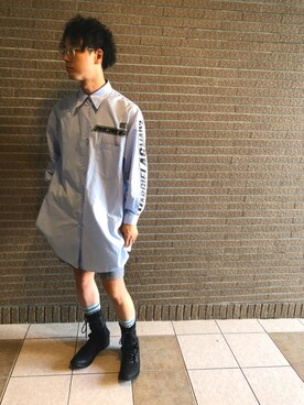「MM6 Maison Margiela（ｴﾑｴﾑｼｯｸｽ ﾒｿﾞﾝ ﾏﾙｼﾞｪﾗ）のアイテム（トップス）」を使った、somuchanさん（メンズ・171cm）の秋コーディネート