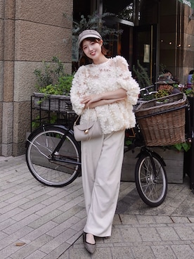 「CAFUNE（カフネ）のアイテム」を使った、ありすさん（レディース・163cm）の春コーディネート