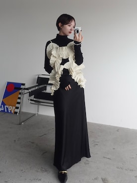 「アイテム（アクセサリー）」を使った、ありすさん（レディース・163cm）の秋コーディネート