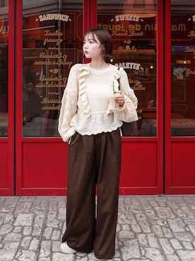 「アイテム（パンツ）」を使った、ありすさん（レディース・163cm・20代）の秋コーディネート
