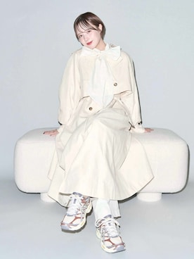 「アイテム（トレンチコート）」を使った、ありすさん（レディース・163cm）の秋コーディネート