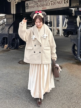 「アイテム（口紅/リップティント/グロス）」を使った、ありすさん（レディース・163cm）の秋コーディネート