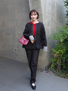 「セットアップ」｜ありすさん（レディース・163cm）の秋コーディネート