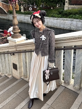 「アイテム（ピアス（両耳用））」を使った、ありすさん（レディース・163cm）の秋コーディネート