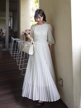 「muku（ムク）のHAIR TIE・BRACELET/PEARL（ヘアゴム）」を使った、ありすさん（レディース・163cm・20代）の夏コーディネート