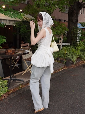 「WILLFULLY（ウィルフリー）のアイテム（パンツ）」を使った、ありすさん（レディース・163cm）の春コーディネート