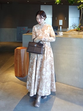 「CAFUNE（カフネ）のアイテム」を使った、ありすさん（レディース・163cm）の冬コーディネート