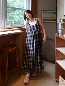 「アイテム（アンダーウェア）」を使った、ありすさん（レディース・163cm）の夏コーディネート