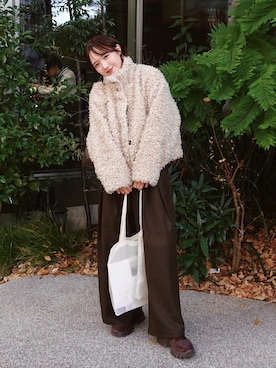 「アイテム（ジャケット/アウター）」を使った、ありすさん（レディース・163cm・20代）の冬コーディネート