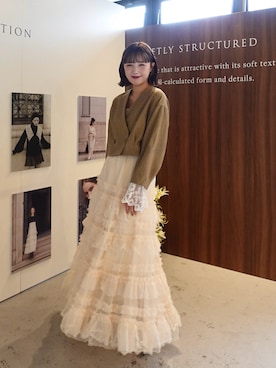 「アイテム（スカート）」を使った、ありすさん（レディース・163cm）の夏コーディネート