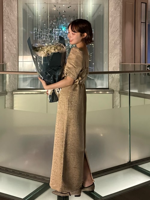 Wavy frill bustier jacquard dress（ドレス）｜LE'RURE（リルアー）の
