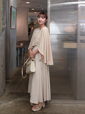 「アイテム（セットアップ）」を使った、ありすさん（レディース・163cm）の夏コーディネート