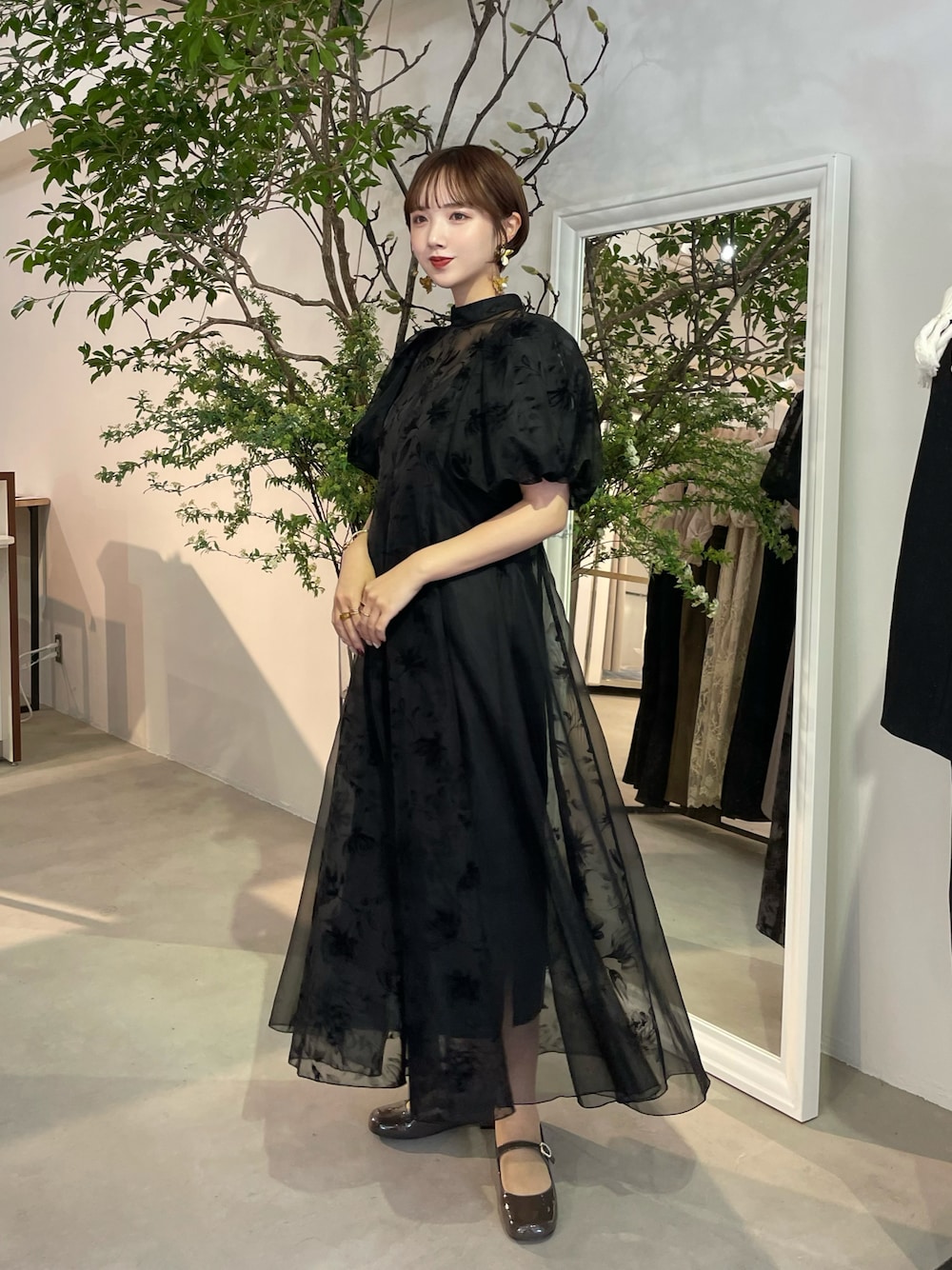 Acka/acka オケージョンドレス シアーオーバーワンピース 結婚式 sheer