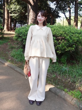 「select MOCA（セレクトモカ）のアイテム」を使った、ありすさん（レディース・163cm）の秋コーディネート
