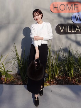 「EVOL（イーボル）のアイテム」を使った、ありすさん（レディース・163cm）の冬コーディネート