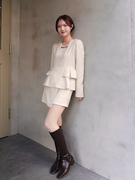 「RANDA（ランダ）のアイテム」を使った、ありすさん（レディース・163cm）の冬コーディネート