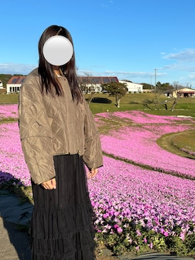 「NANO universe（ナノユニバース）のアイテム（ブルゾン、その他）」を使った、cさん（レディース・158cm）の春コーディネート