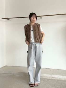 「アイテム（ベスト）」を使った、wg_shimizuさん（レディース・161cm）の秋コーディネート