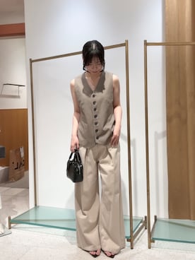 「アイテム（ベスト）」を使った、wg_shimizuさん（レディース・161cm）の夏コーディネート