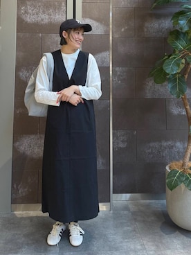 「URBAN RESEARCH DOORS（アーバンリサーチドアーズ）のクッショントート（トートバッグ）」を使った、mei0067さん（レディース・163cm）の冬コーディネート