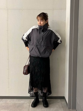 「アイテム（シュシュ）」を使った、mei0067さん（レディース・163cm）の秋コーディネート