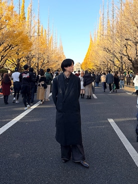 「アイテム（トレンチコート）」を使った、Kentoさん（メンズ・175cm）の冬コーディネート